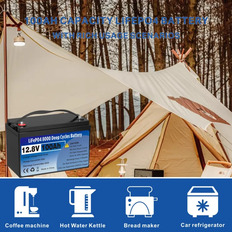 12V 100Ah LiFePO4 battery for RV camping power